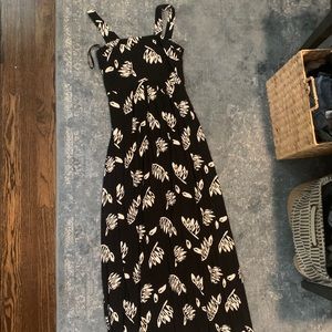 Black and white maxi dress